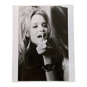 Fashion Photograph Georgia May Jagger Applying Lipgloss, Black and White, Unframed