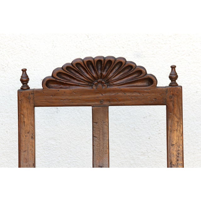 Wood Pair of Spanish Colonial Carved Chairs For Sale - Image 7 of 11