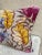 Mid-Century Modern 1990s Tropical Mid-Century Style Barkcloth Pillow with Down Insert For Sale - Image 3 of 7