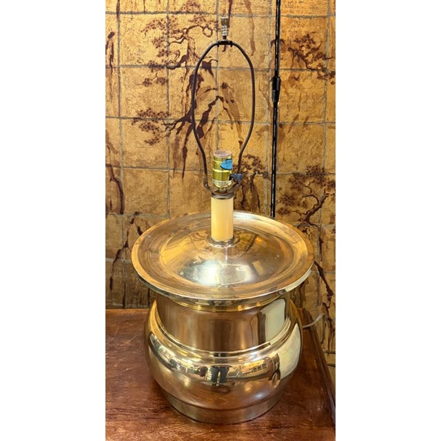 Mid 20th Century Mid Century Brass Urn Lamp, Signed For Sale - Image 5 of 8