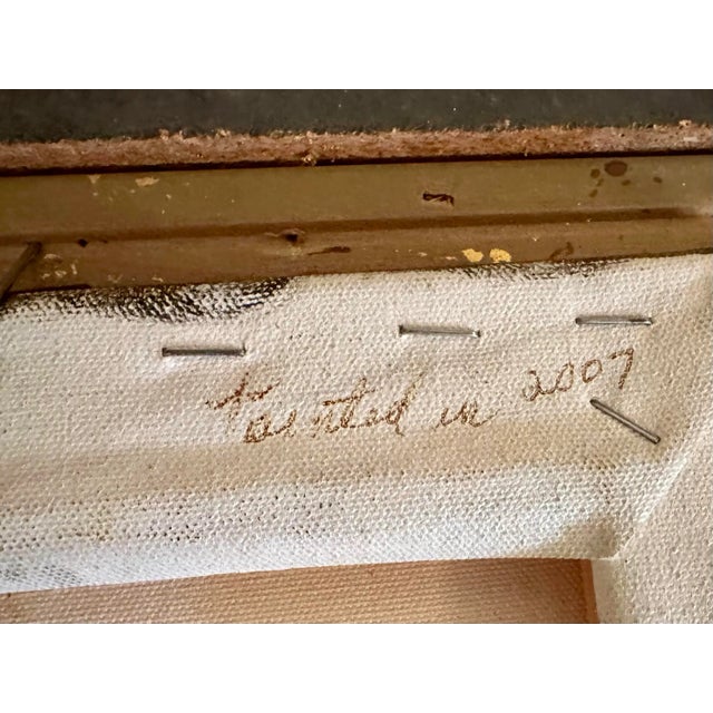 Vintage Framed Oil Painting on Canvas Still Life For Sale - Image 9 of 10