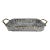 Vintage French Style Silverplate Woven Basket Tray For Sale