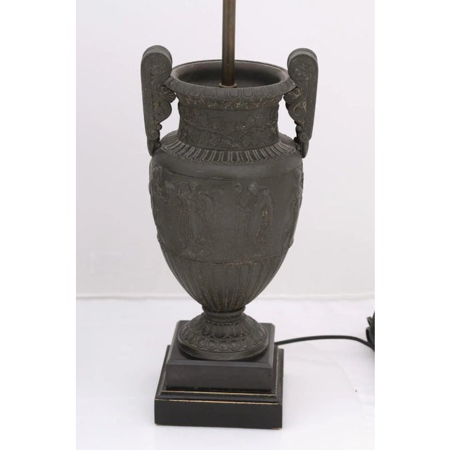 Pair of 1940s French Etruscan Cast Urn Lamps For Sale In Atlanta - Image 6 of 12