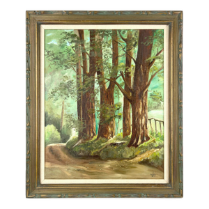 "Back Road" California Redwoods Santa Cruz County Original Oil Painting by Gorman Woody