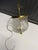 Elegant French Ribbon glass pendant lantern purchased approximately 4 decades ago from prestigious NYC lighting and...