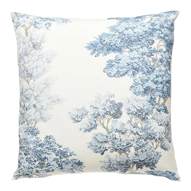 The House of Scalamandré Central Park Pillow, Light Blue For Sale