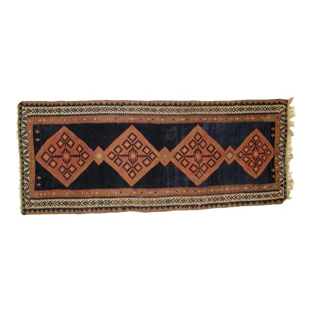 1900's Antique N.west Persian Kilim, 4'8" X 14'3" For Sale