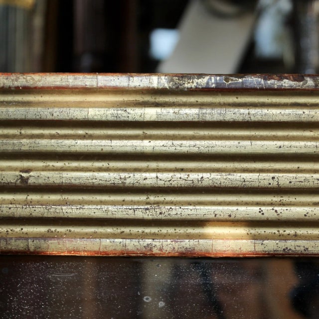 French Neoclassical Giltwood Mirror With Reeded Face, Mid 19th Century For Sale - Image 10 of 11