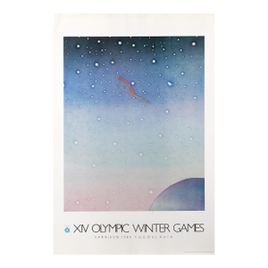 XIV Olympic Winter Games, 1984 Poster Jean-Michel Folon