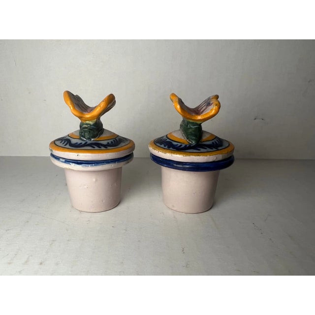 Stunning Antique Quimper French Faience Inkwell Tray For Sale - Image 9 of 11