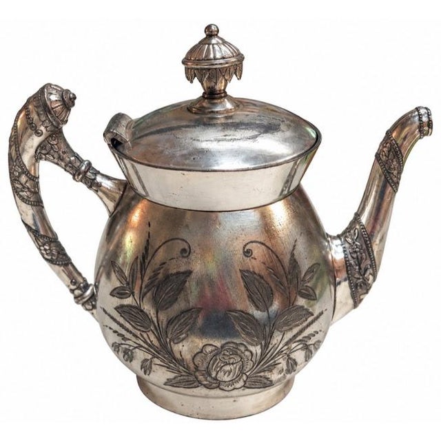 Victorian Antique Victorian Silverplate Tea Set - 4 Pieces For Sale - Image 3 of 10