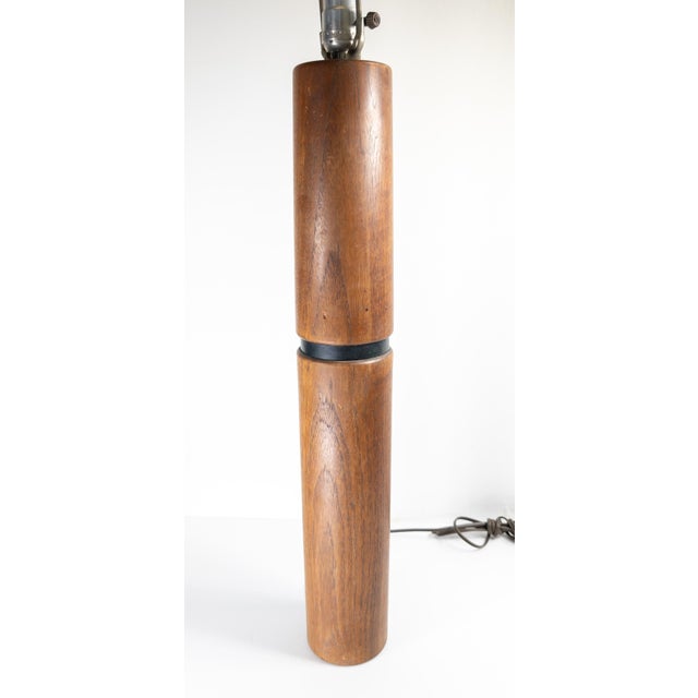 1960s Mid-Century Scandinavian Modern Teak or Rosewood Table Lamp For Sale - Image 5 of 11