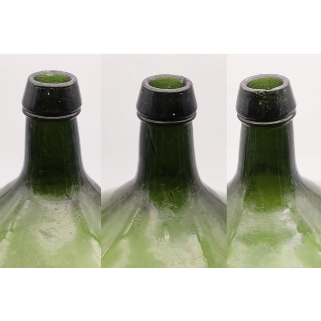 19th Century 19th Century Large Antique Blown Glass Portuguese Demijohn For Sale - Image 5 of 12