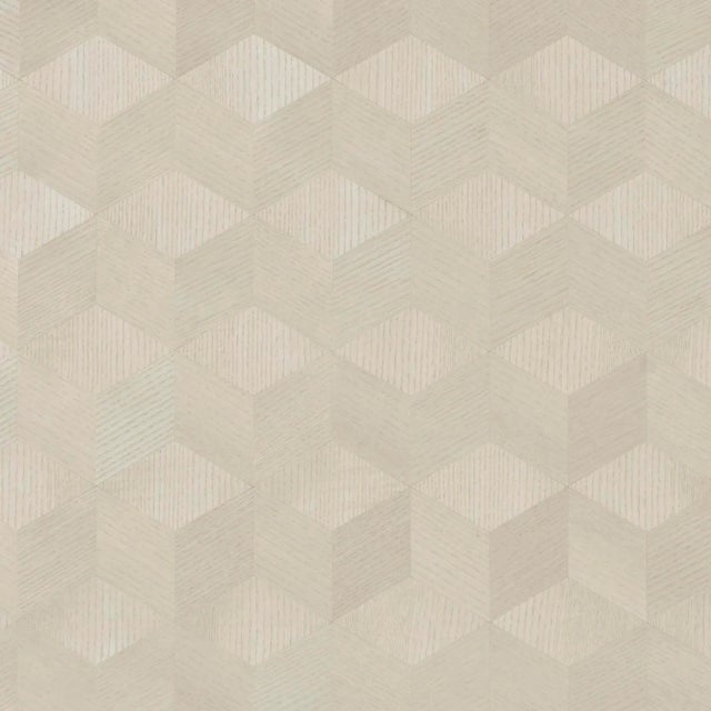 Schumacher Sample - Schumacher Chevron Inlay Wallpaper in Blond For Sale - Image 4 of 4