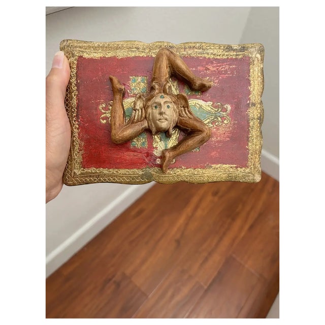 Ooak Vintage Wood Medusa Trinacria Box For Sale - Image 12 of 12
