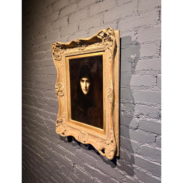 Jean-Jacques Henner - La Religieuse ( the Nun) -19th Century Oil Painting For Sale - Image 11 of 12