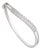 Hallmarked 925 Cubic Zirconia Hinged Wavy Bangle Bracelet for Women - Christmas Gift For Sale
