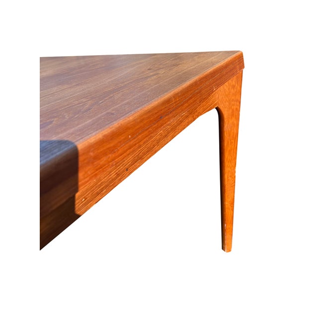 Wood Vintage Danish Modern Teak Dining Table Extendable Retractable For Sale - Image 7 of 11