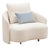 Serene Outdoor Arm Chair – Cream Bouclé All-Weather Lounge Seating For Sale