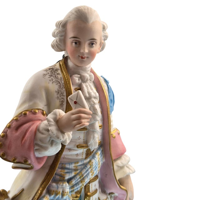 Letu and Mauger, Biscuit Porcelain Figures, 1860s, Ceramic, Set of 2 For Sale - Image 11 of 17