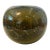 Vintage Mid Century Hand Blown Glass Globe Vase Smoked Charcoal Olive Green Orb For Sale