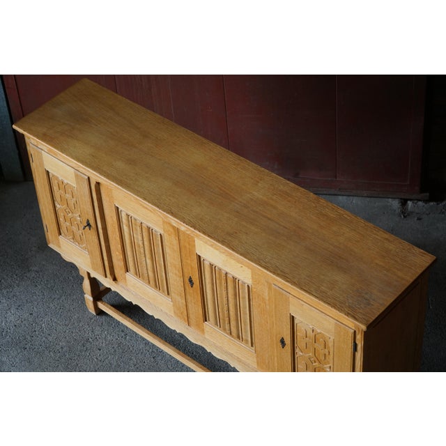 Modern Danish Oak Sideboard by Henning Kjærnulf for Eg Møbler, 1960s For Sale - Image 15 of 18