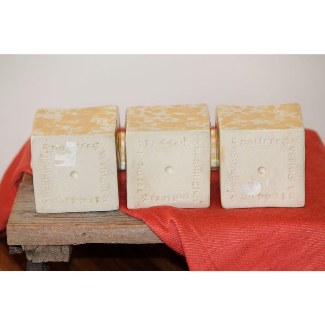 1960s Rare, Complete, Vintage David Gil Bennington Pottery Spongeware Condiment Set For Sale - Image 5 of 7