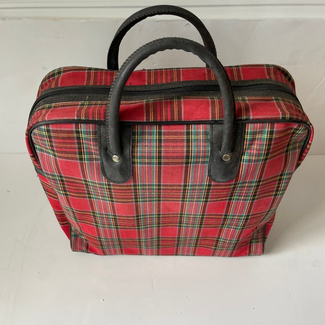 Plastic Vintage Aladdin Thermos Plaid Bottle & Bag Set- 4 Pieces For Sale - Image 7 of 11