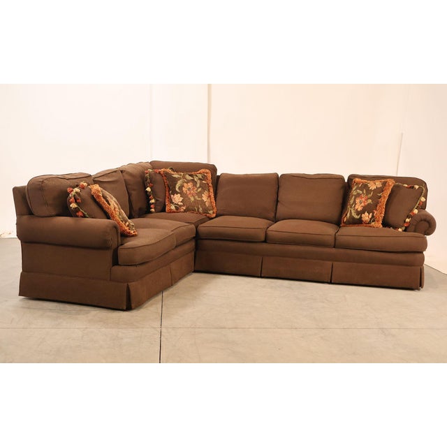 Traditional Sherrill Furniture Left-Facing Sectional Sofa For Sale - Image 3 of 18