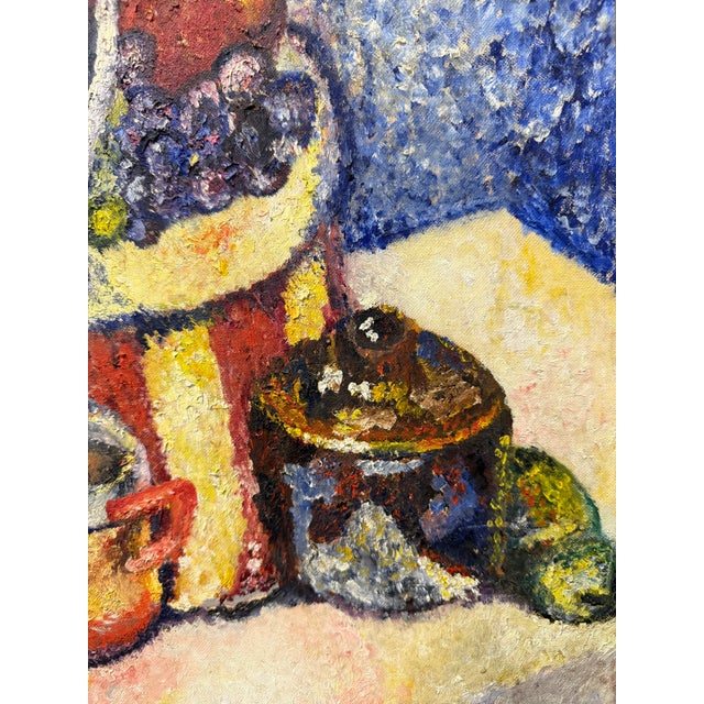 A Continental Impressionist Oil on Board Still Life Painting For Sale - Image 4 of 7