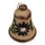 Late 20th Century Handcrafted Mexican Stoneware Pottery Folk Art Floral Bell For Sale