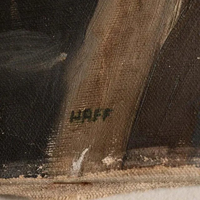 Pensive Elderly Man Portrait Oil Painting For Sale - Image 9 of 11