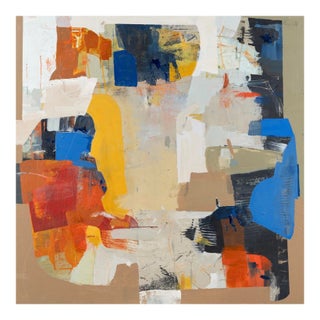 Golden Interlude – 40x40 Abstract Painting by Donna Weathers For Sale