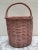 Rose Large Vintage Pale Pink Wooden Storage Decor Basket For Sale - Image 8 of 8