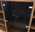 3 Bay Mid-Mentury Modern Walnut Glass Doors Bookcase Wall Unit Curio Cabinet For Sale - Image 13 of 18