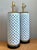 This elegant pair of Mid-Century Modern table lamps showcases a refined architectural sensibility through their tall,...