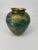 Mid-Century Modern Vintage Turquoise Enamel and Brass Vase For Sale - Image 3 of 7