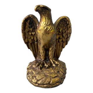 Heavy Vintage Bronze Symbolic Eagle Figurine For Sale