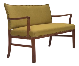 Danish 2-Seater Sofa in Wool Fabric & Oak Wood by Ehapa Møbler, 1950s