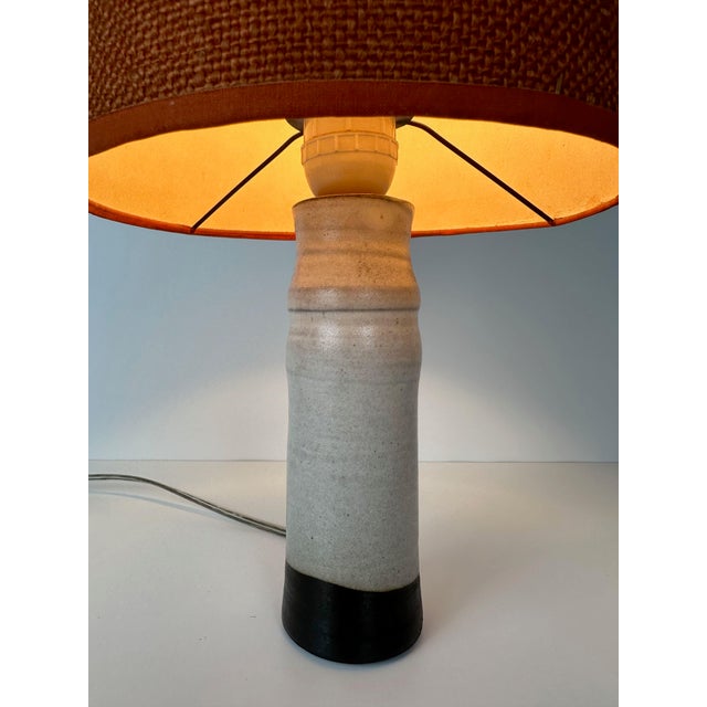 Brown Vintage Table Lamp in Ceramic, 1970s For Sale - Image 8 of 10
