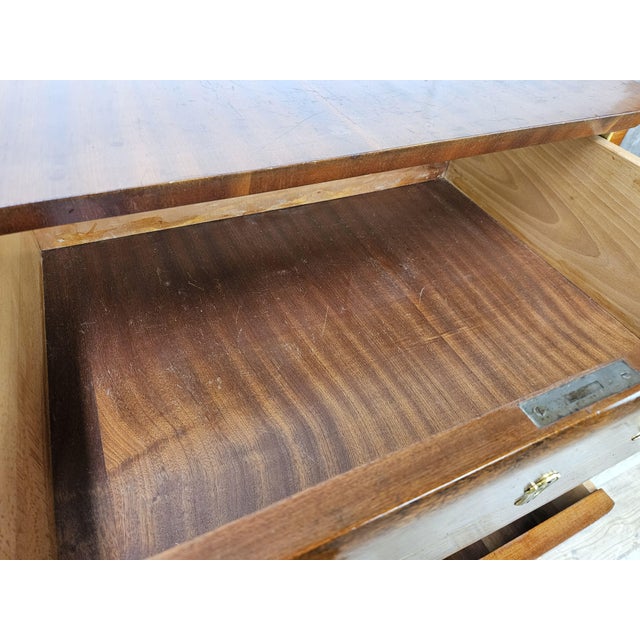 Art Deco Chest of Drawers in Walnut Burl and Brass, 1950 For Sale - Image 16 of 18