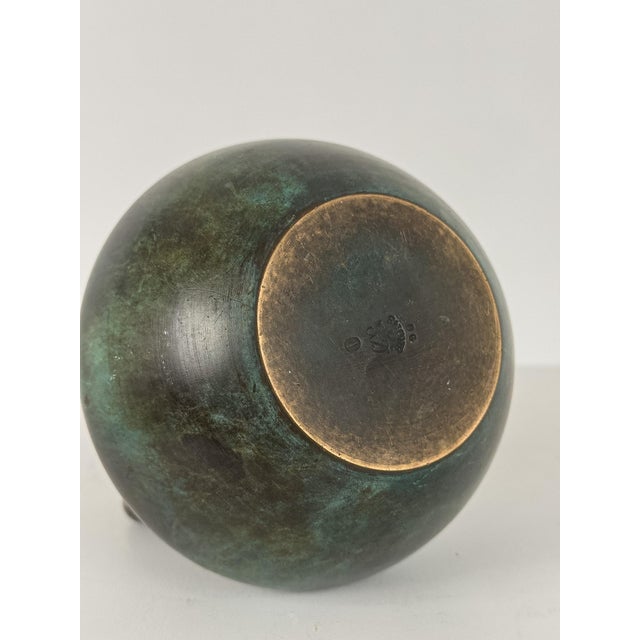Metal Swedish Bronze Vase by Jacob Ängman for Gab, 1930 For Sale - Image 7 of 9