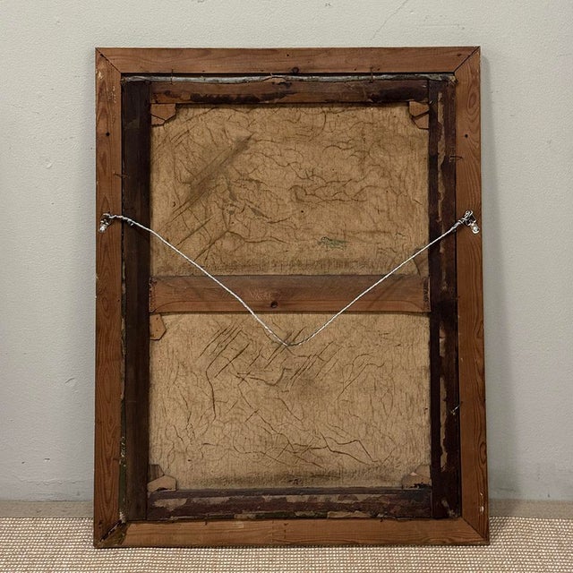 Antique Framed Oil Painting on Canvas by Georges Crehay (1849-1933) For Sale - Image 16 of 16