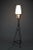 1950s Mid-Century Black Painted Iron Floor Lamp with Milk Glass Shade, 1955 For Sale - Image 5 of 11