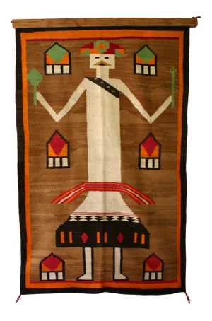Early 20th Century Navajo Textile Rug - Large Single Kachina