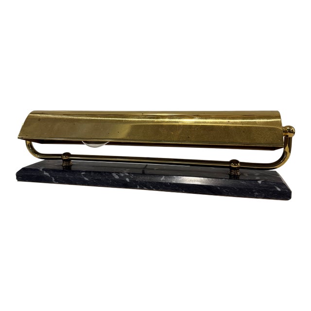 Vintage House of Troy Brass Piano Lamp With Marble Base For Sale