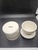 American Vintage Butter Crock Keeper Dish Norpro White Blue Bell Shape Stoneware 3" For Sale - Image 3 of 3