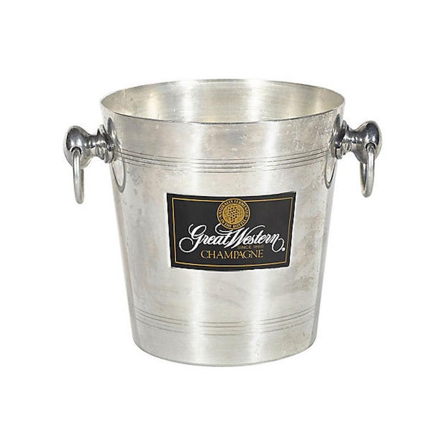 French Champagne Ice Bucket W/ Handles Chairish