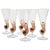 Amber Murano Glass and Pulegoso Nautilus Flutes from Cenedese, 1950s, Set of 6 For Sale
