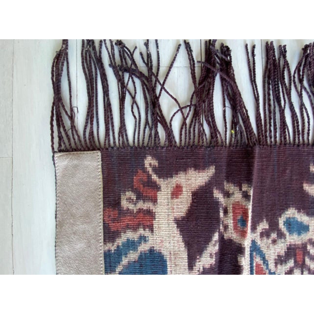 Textile Antique Sumba Hinggi Hip Cloth with a Suede Border For Sale - Image 7 of 18